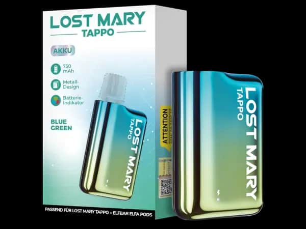 Lost Mary - Tappo Akku 750 mAh (Packung: 1er Packung / Farbe: blau-grün)