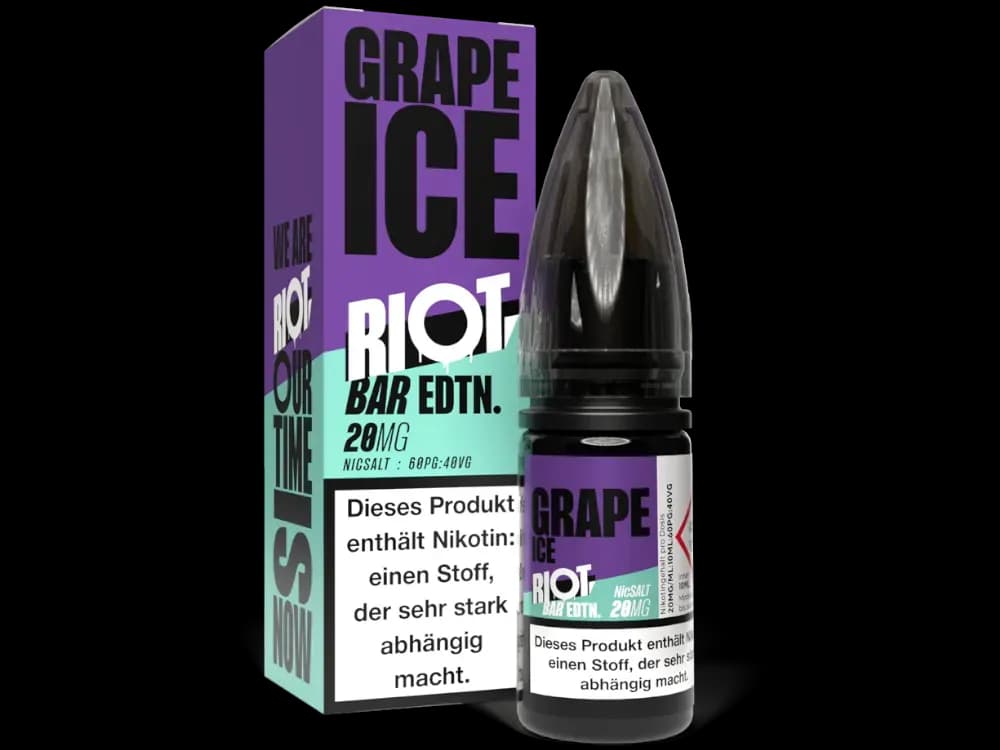 Riot Squad - BAR EDTN. - Nikotinsalz Liquid - Grape Ice (Packung: 1er Packung / Stärke: 20 mg/ml / Geschmack: Grape Ice) (895,00 EUR / liter)