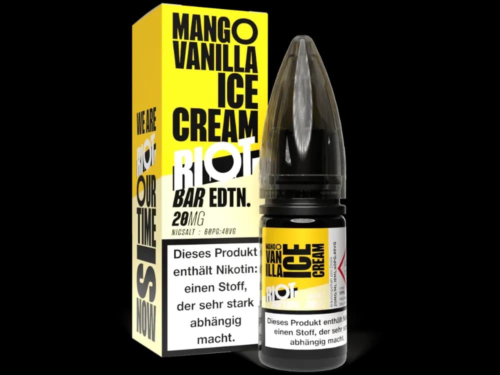 Riot Squad - BAR EDTN. - Nikotinsalz Liquid - Mango Vanilla Ice Cream (Packung: 1er Packung / Stärke: 20 mg/ml / Geschmack: Mango Vanilla Ice...