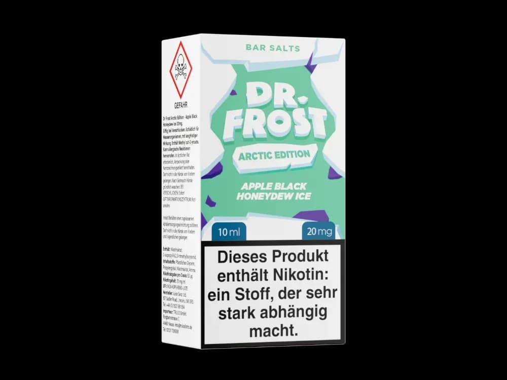 Dr. Frost - Arctic Edition - Nikotinsalz Liquid - Apple Black Honeydew Ice (Packung: 1er Packung / Stärke: 20 mg/ml / Geschmack: Apple Black...