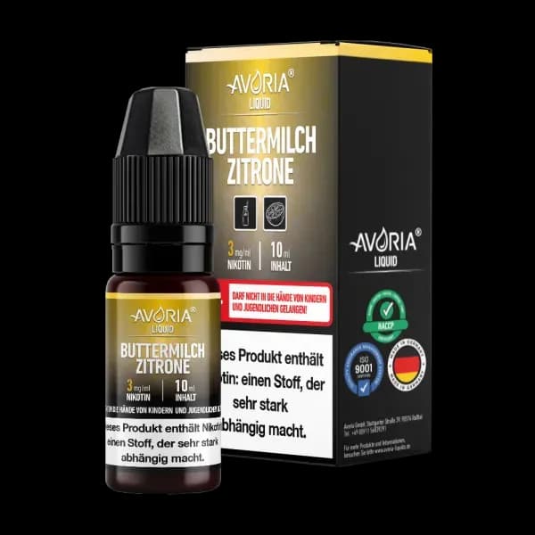 Avoria - E-Zigaretten Liquid - Buttermilch-Zitrone (Packung: 1er Packung / Stärke: 6 mg/ml / Geschmack: Buttermilch-Zitrone) (795,00 EUR / liter)